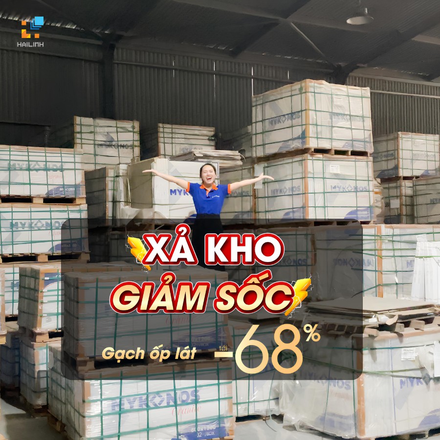 Toàn bộ sản phẩm gạch ốp lát giảm sâu tới 68%